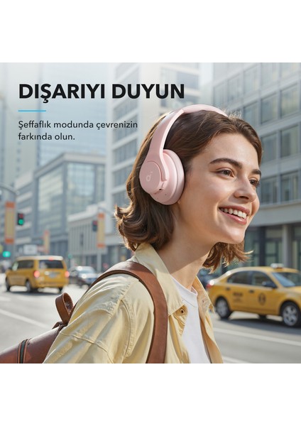Soundcore Life Q20i Bluetooth Kablosuz Kulaklık - Hibrit Aktif Gürültü Önleyici Anc - Pembe - A3004 indirimleri