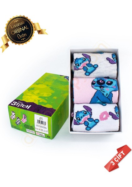 Kutulu Stitch Desenli Lisanslı Orijinal Stitch Çorabı - 36-40 - NW1061-DL15650206-STC fiyatları