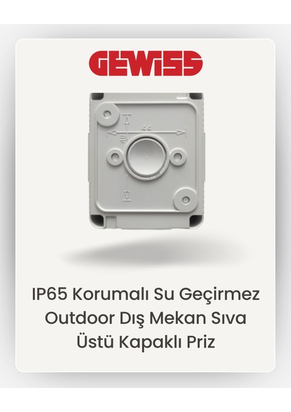 IP65 Korumalı Su Geçirmez Outdoor Dış Mekan Sıva Üstü Kapaklı Priz - Kapak Dahil fiyatları