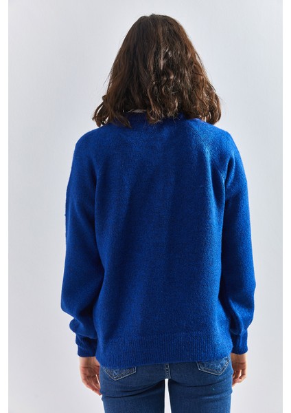 Kadın Yakası Ilikli Balıkçı Yaka Çizgili Triko Kazak fiyatları