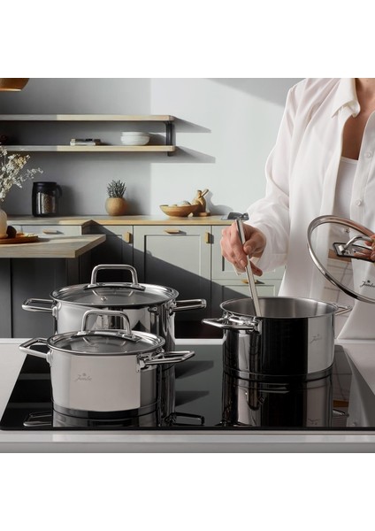 Assos Derin Tencere Seti 18/10 Paslanmaz Çelik Cam Kapaklı 16-18-20 cm İndüksiyon Uyumlu fiyatları