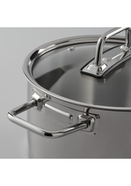 Assos Derin Tencere Seti 18/10 Paslanmaz Çelik Cam Kapaklı 16-18-20 cm İndüksiyon Uyumlu indirimleri