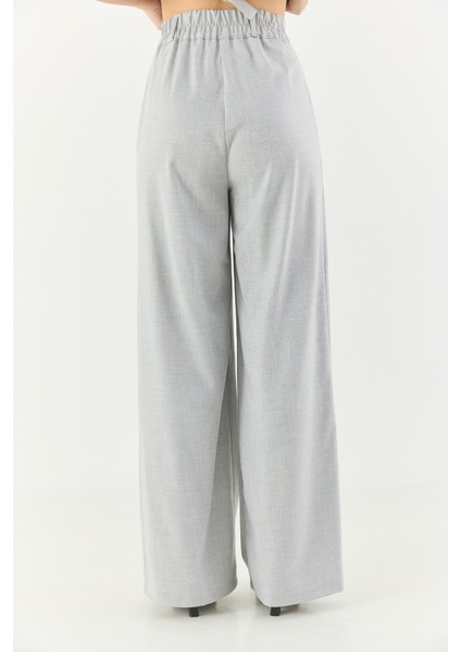 Kadın Klasik Kesim Yelek Yüksek Bel Pantolonlu Kumaş Alt-Üst Takım