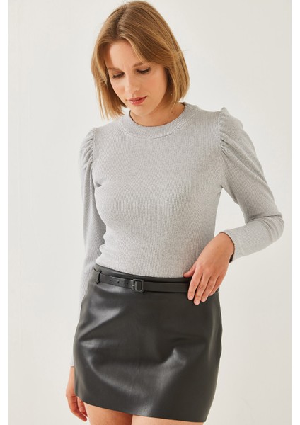 Kadın Prenses Kol Fitilli Bluz