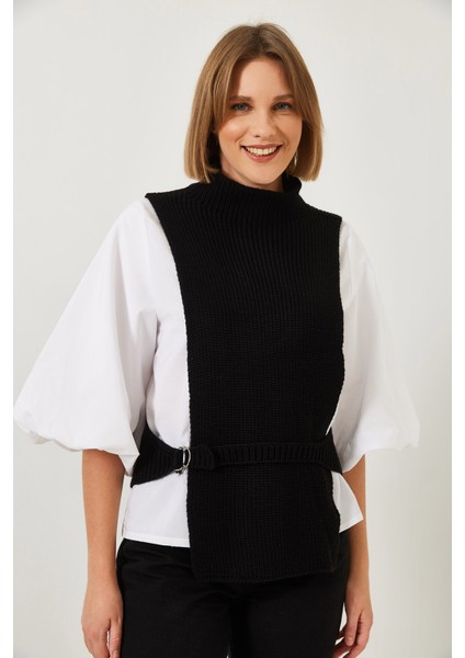 Kadın Yandan Bağlamalı Süveterli Gömlek fiyatları