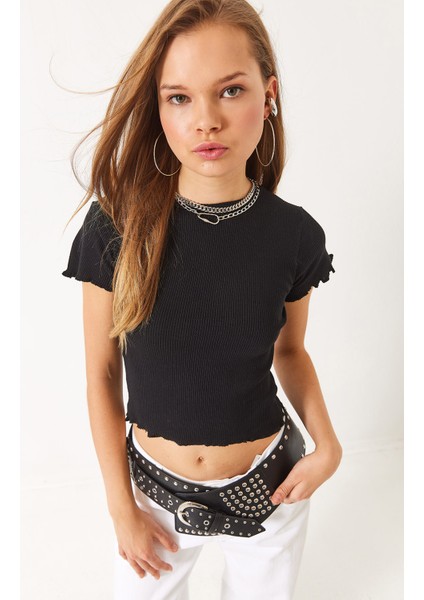 Kadın Fitilli Kaşkorse Basic T-Shirt fiyatları