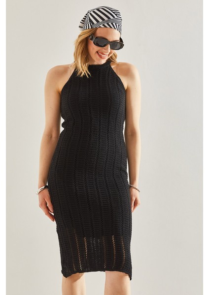 Kadın Ajurlu Astarlı Triko Elbise fiyatları