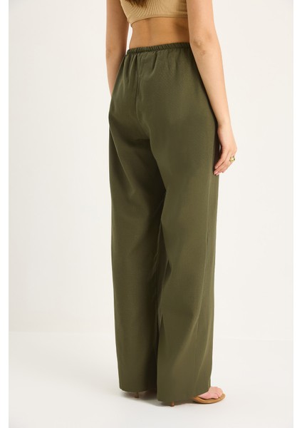 Kadın Bel Bağlamalı Ince Keten Yazlık Bol Pantolon fırsatları