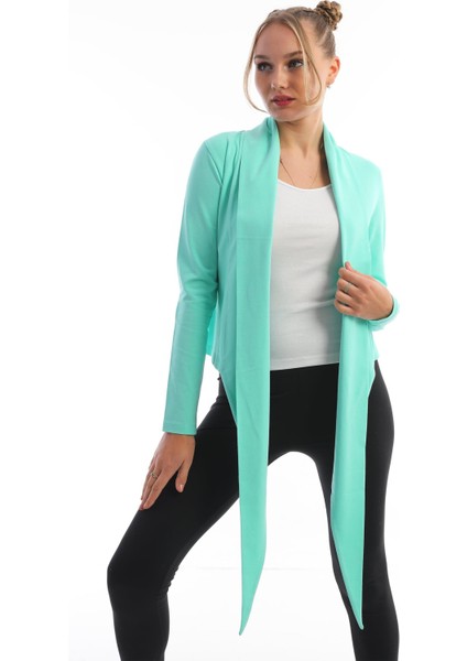 Mint Bağlamalı Kadın Hırka