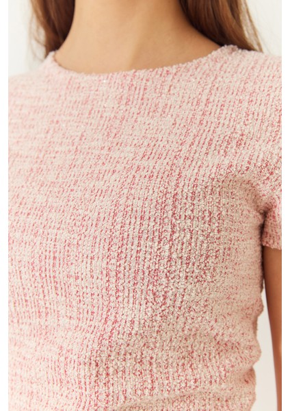 Kadın Bisiklet Yaka Kısa Kollu Mini Tüvit Elbise fiyatları