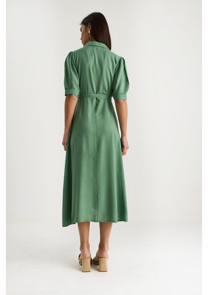 Kadın Kuşaklı Yazlık Gömlek Elbise fırsatları