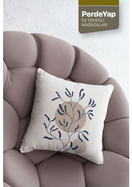 Beyaz Zemin Lacivert Kır Çiçekleri Desenli 4lü Dijital Baskılı Kırlent Yastık Kılıfı 43 x 43 cm 056 modelleri