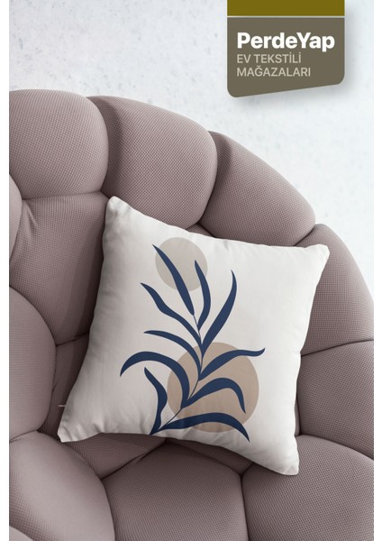 Beyaz Zemin Lacivert Kır Çiçekleri Desenli 4lü Dijital Baskılı Kırlent Yastık Kılıfı 43 x 43 cm 056 fırsatları