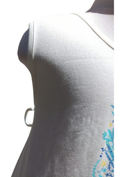 Firuze Baskılı Kız Atlet T-Shirt – Pamuklu, Esnek, Lastikli Bel Tasarım indirimleri