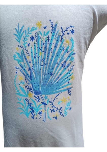 Firuze Baskılı Kız Atlet T-Shirt – Pamuklu, Esnek, Lastikli Bel Tasarım