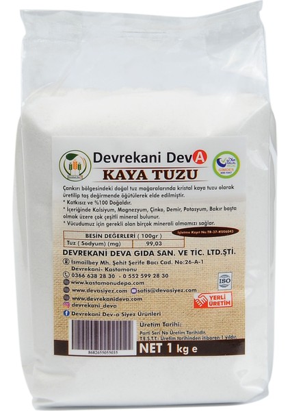 Öğütülmüş Çankırı Kaya Tuzu 1000 gr fiyatları