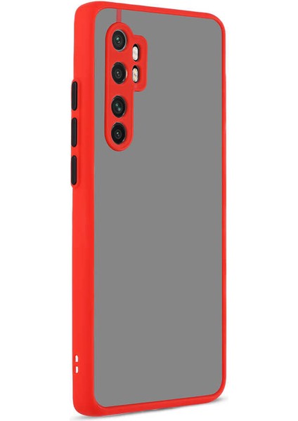 Hod Serisi Xiaomi Mi Note 10 Lite Kırmızı - Siyah Kapak
