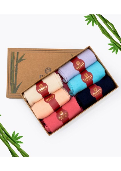 Premium Dikişsiz Yarım Konç Kadın Bambu Çorap 6'lı Karışık Paket modelleri