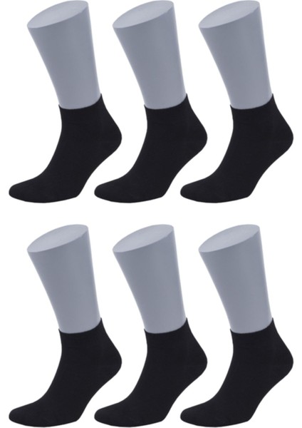 Siyah Renk Yazlık Kadın Bambu Patik Çorap 6'lı Set modelleri