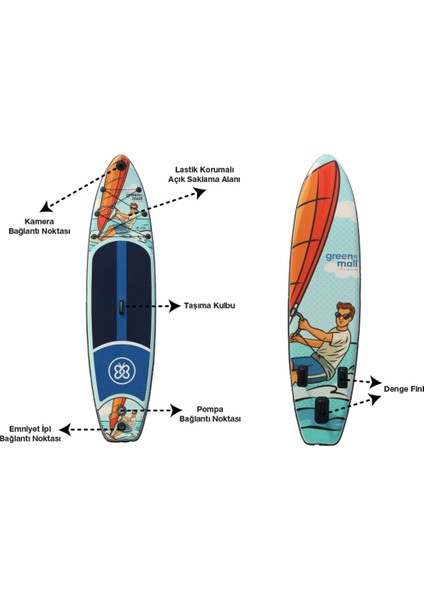 Wind Catcher Paddle Board / Sup Board 335 Cm