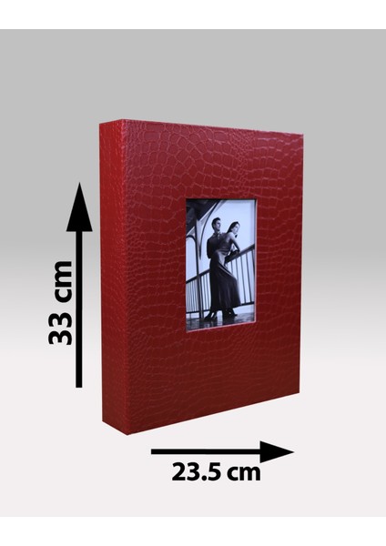 15x21 cm 200'lük Deri Fotoğraf Albümü Kırmızı fırsatları