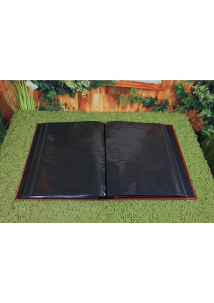 15x21 cm 200'lük Deri Fotoğraf Albümü Kırmızı indirimleri