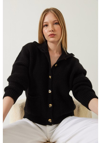 Kadın Selanik Örgü Cepli Triko Hırka modelleri