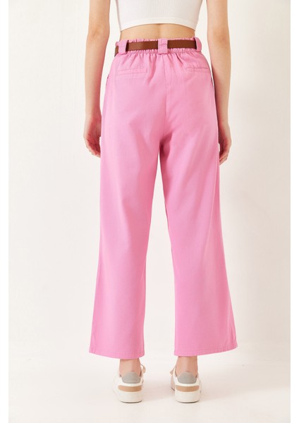 Kadın Kemerli Kalın Köprülü Gabardin Pantolon indirimleri