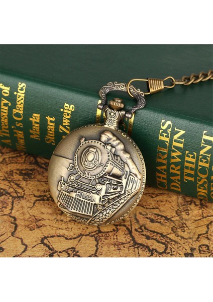 Tren Temalı Köstekli Saat