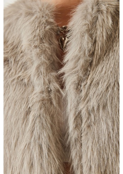 Kadın Suni Kürkllü Astarlı Mont fırsatları