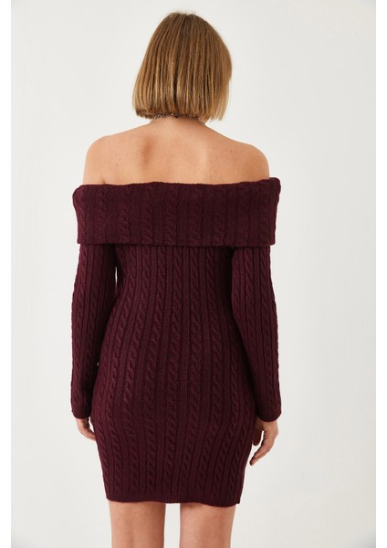 Kadın Degaje Yaka Saç Örgü Elbise fiyatları