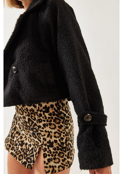 Kadın Kısa Kruvaze Buklet Ceket modelleri