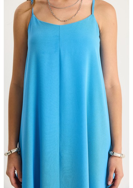 Kadın Ip Askılı Astarlı Dökümlü Rahat Yazlık Elbise fiyatları