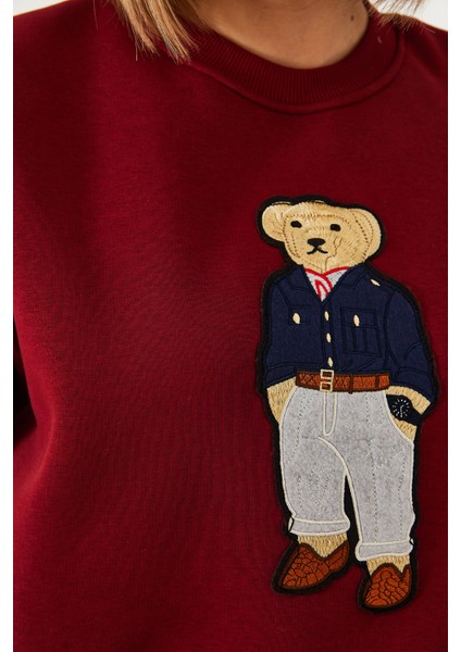 Kadın Üç Iplik Şardonlu Baskılı Sweatshirt fırsatları