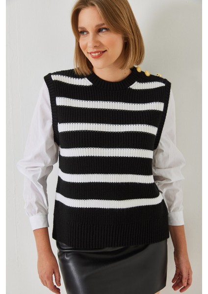 Kadın Gömlek Kol Detaylı Triko Süveter