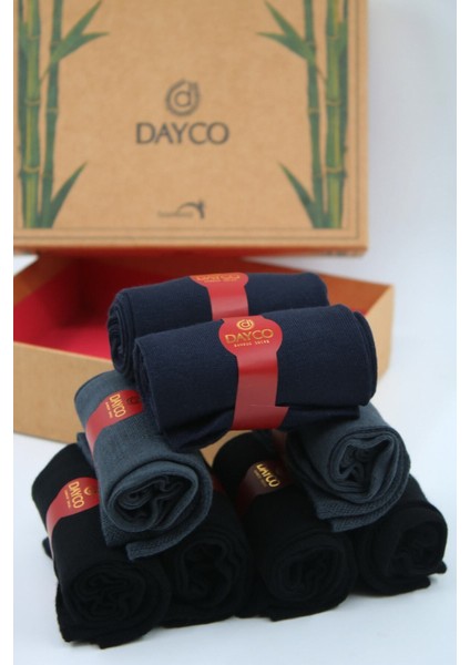 Premium Bambu Yazlık Çorap 8'li Set Kraft Kutulu (4 Siyah, 2 Lacivert, 2 Füme) indirimleri