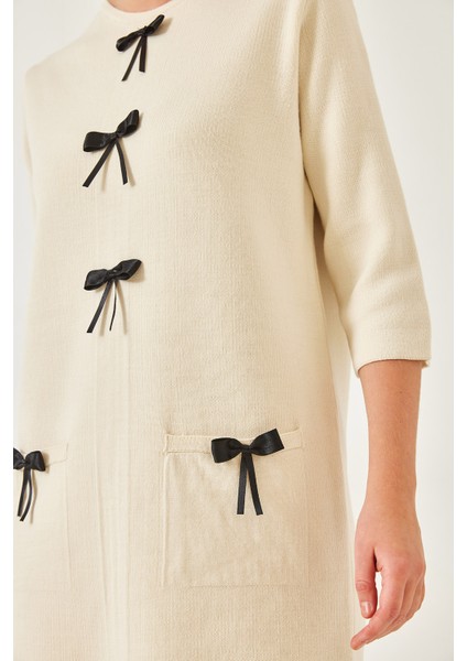 Kadın Fiyonk Detaylı Triko Elbise fırsatları