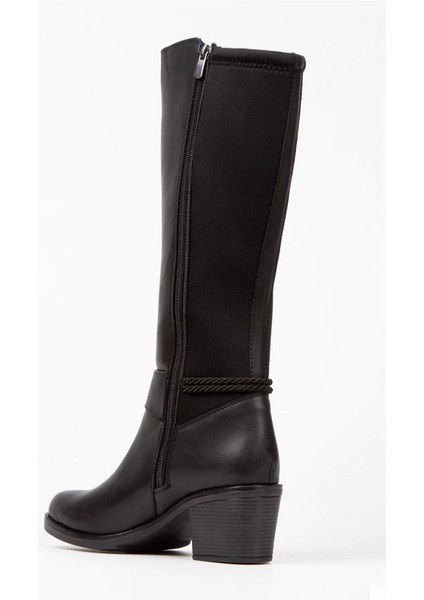 Kadın Sant Siyah Taş Dedaylı Topuklu Dalgıç Çizme fırsatları