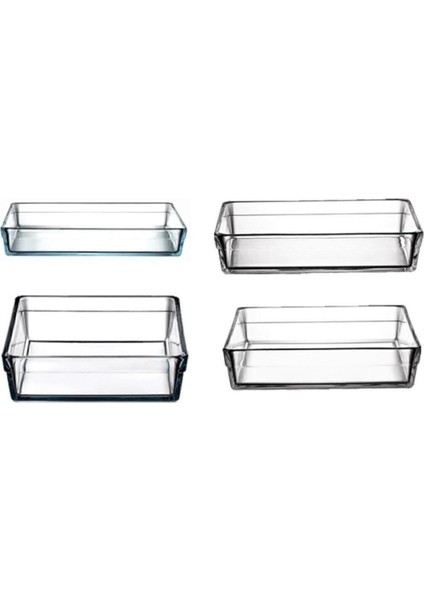 Şık 4'lü Cam Seti, Dayanıklı ve Estetik, Orijinal Seri, Kutulu