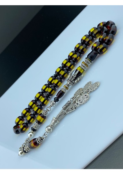 Imame Pençe Nakkaşlı Sürmeli Toz Kehribar