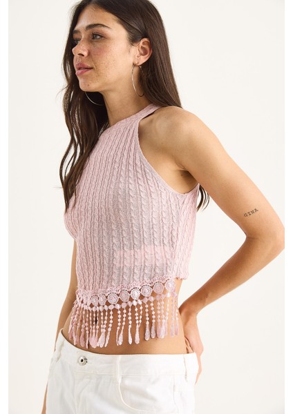 Kadın Örgülü Püsküllü Triko Bluz fırsatları