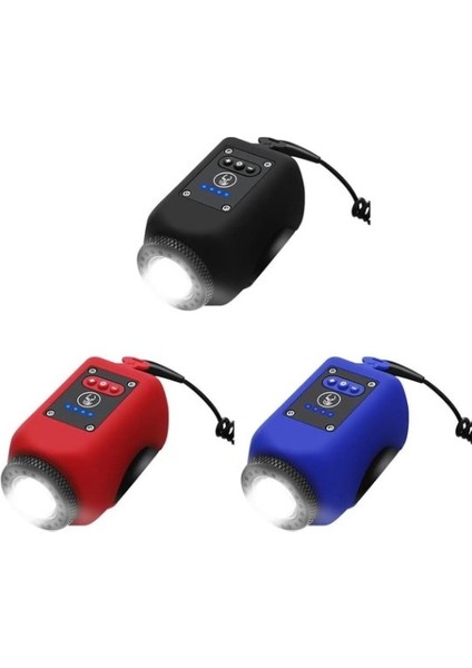 6128 USB Şarjlı Işıklı ve Kornalı Renkli Bisiklet Farı