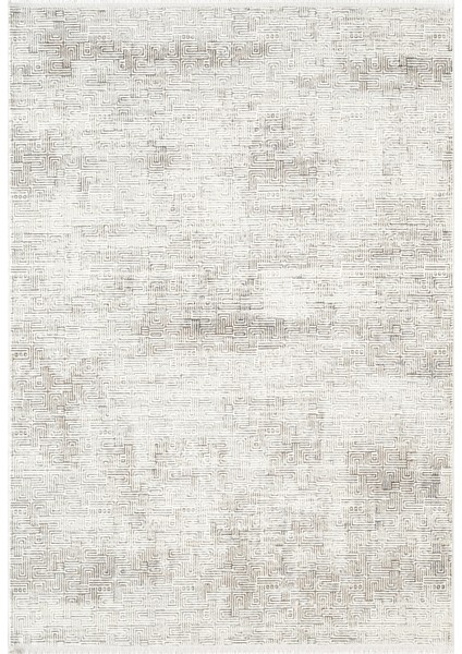 Zenith ZN025G Gri Modern Desen Parlak Yumuşak Kadife Kaymaz Pamuk Tabanlı Salon Halısı