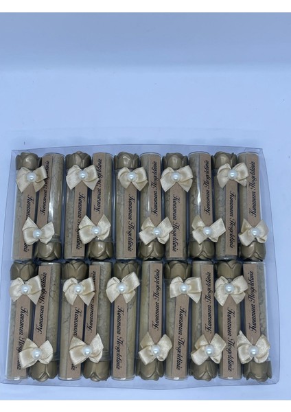 Altın Renkli 20'li Metalik Dağıtmalık Tüp Şişe Seti modelleri