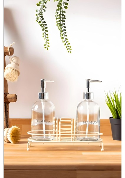 Standlı 2 Li Sıvı Sabunluk Cappucino