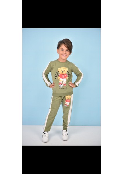 Erkek Çocuk Alt Üst Takım Cepli Pantolon ve Sweat Okul Anaokul Kreş Ilkokul