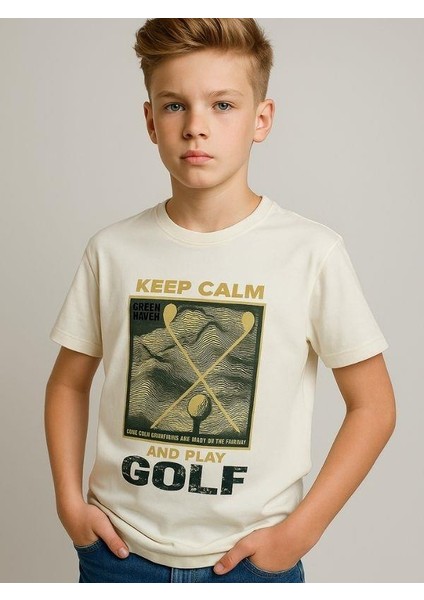 Erkek Çocuk Golf Yazılı Pamuklu T-Shirt fiyatları