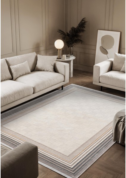 Fresco FC001G Gri Çerçeveli Halı Modern Desen 100 Tarak Viskon Parlak Yumuşak Ipek Serisi fiyatları