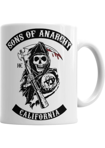 Sons Of Anarchy Logo Porselen Kupa Bardak, Şık ve Dayanıklı Tasarım