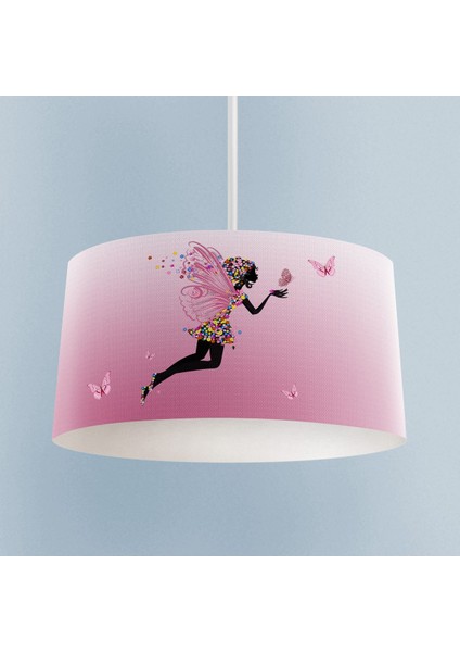 Renkli Kelebekli Prenses Kız Odası Avizesi